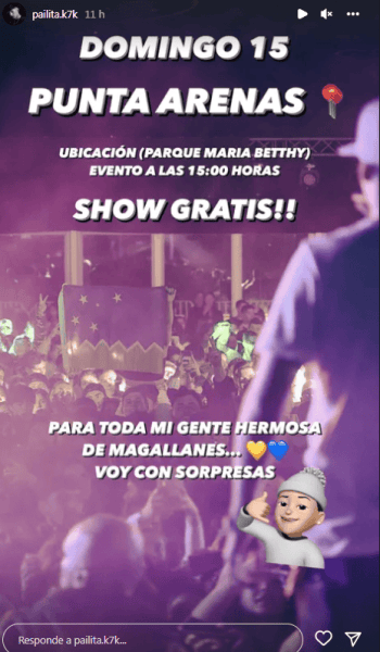 Pailita Anuncia Show Gratuito En Punta Arenas El Domingo De Mayo