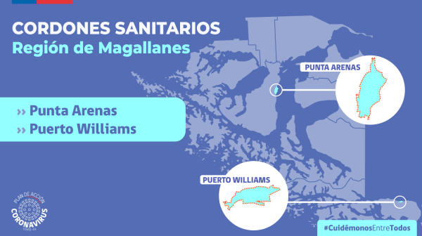 Cordones sanitarios Magallanes al 12 de abril