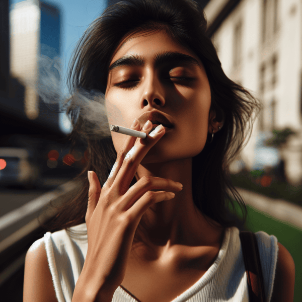 persona fumando